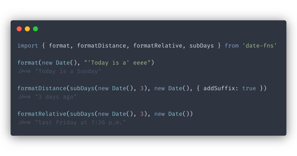 date-fns-snippet