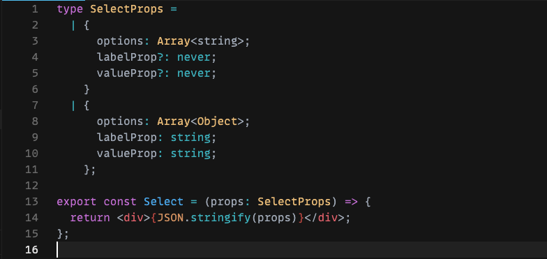 conditional props for collection