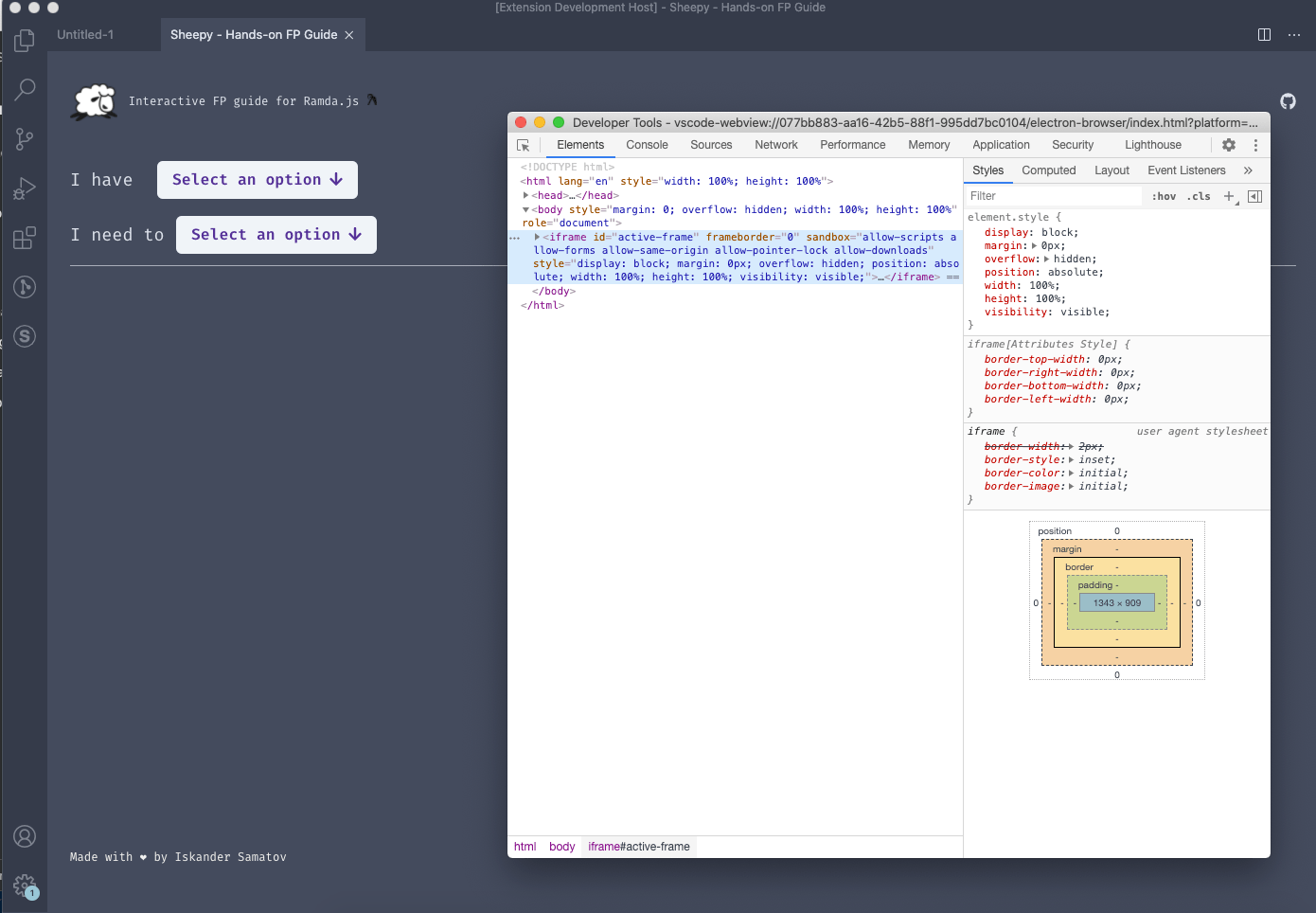 vscode developer tools