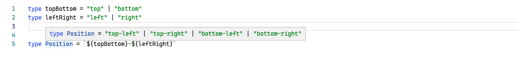 template type literals