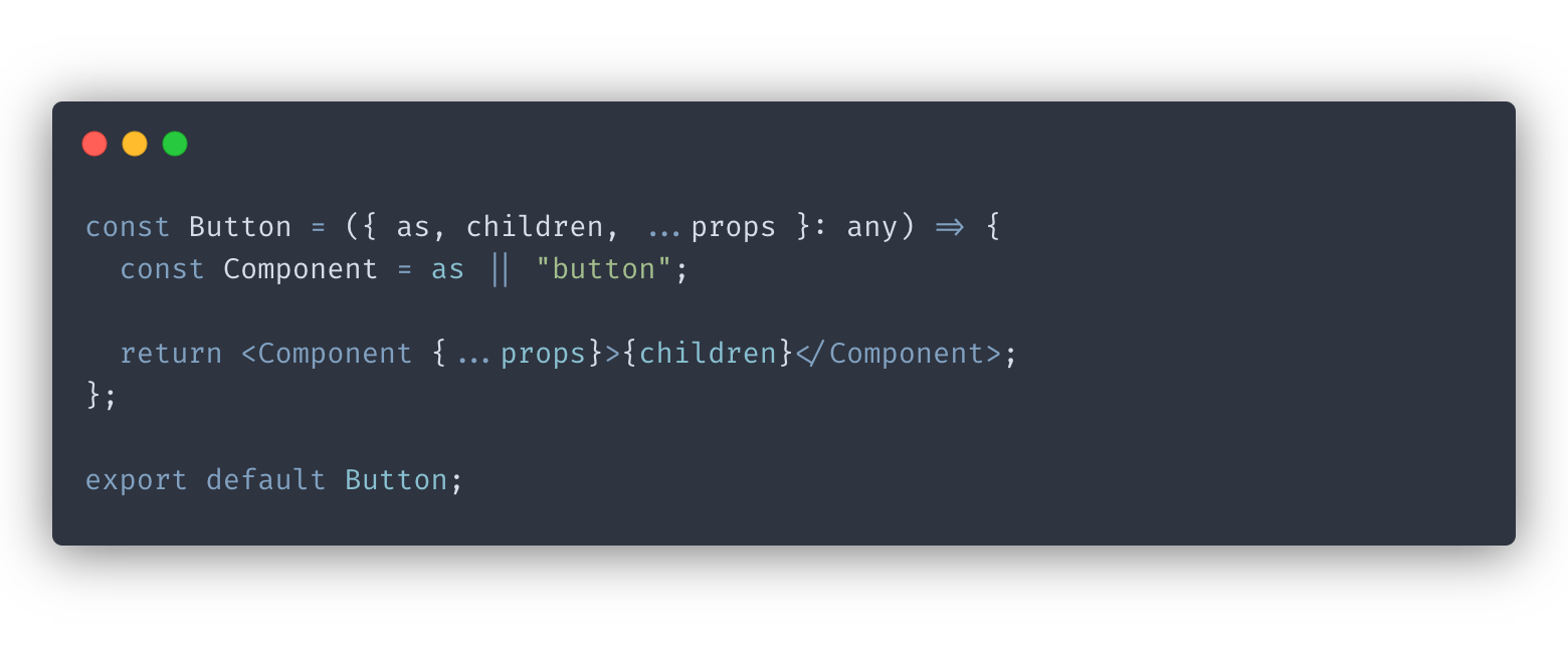 Polymorphic component simple implementation