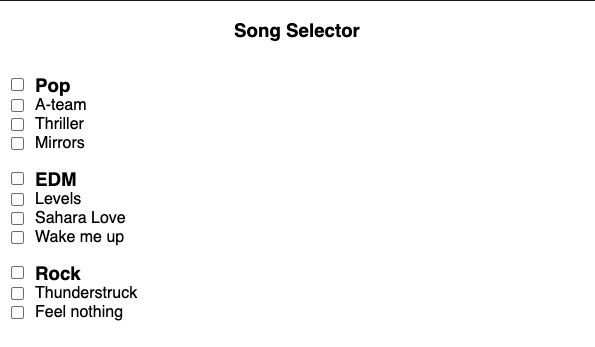 song selector