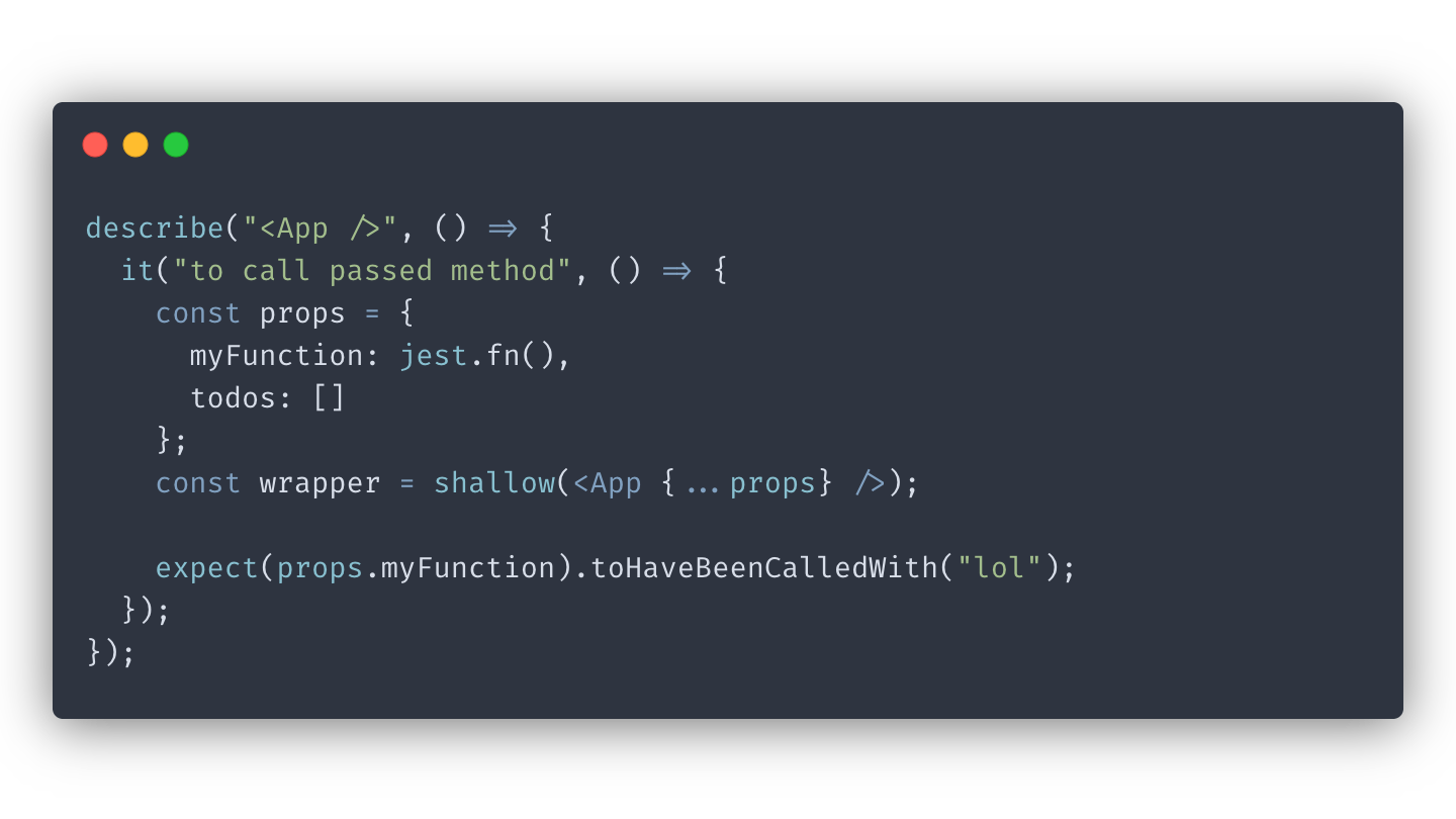 enzyme toHaveBeenCalledWith