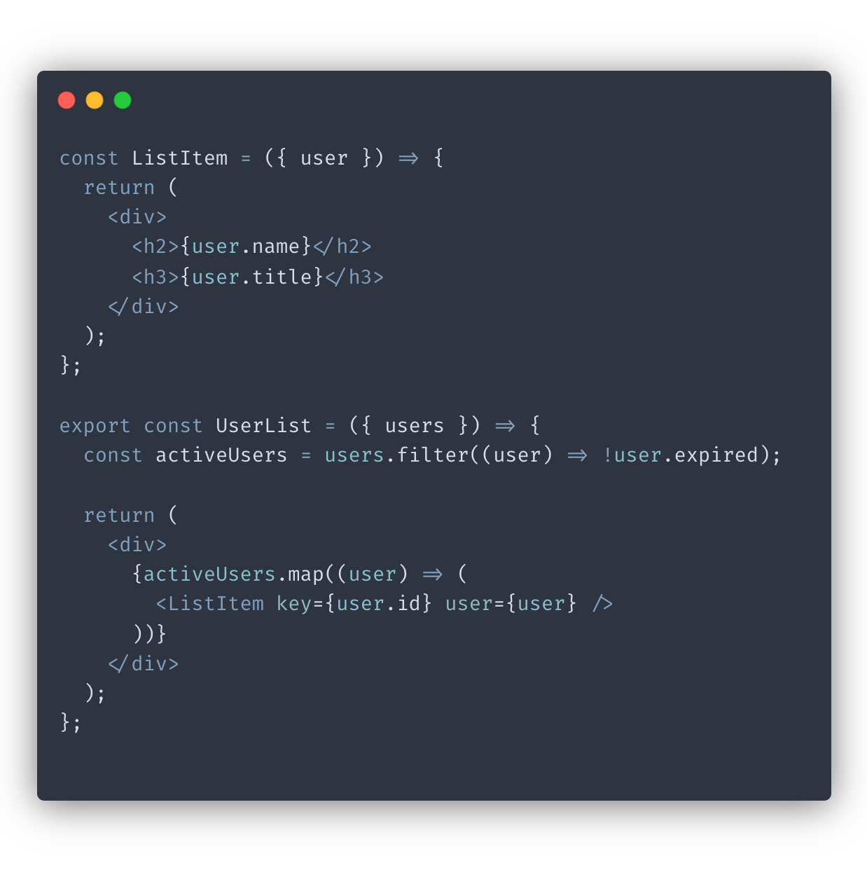 react reusable components - components knows enough