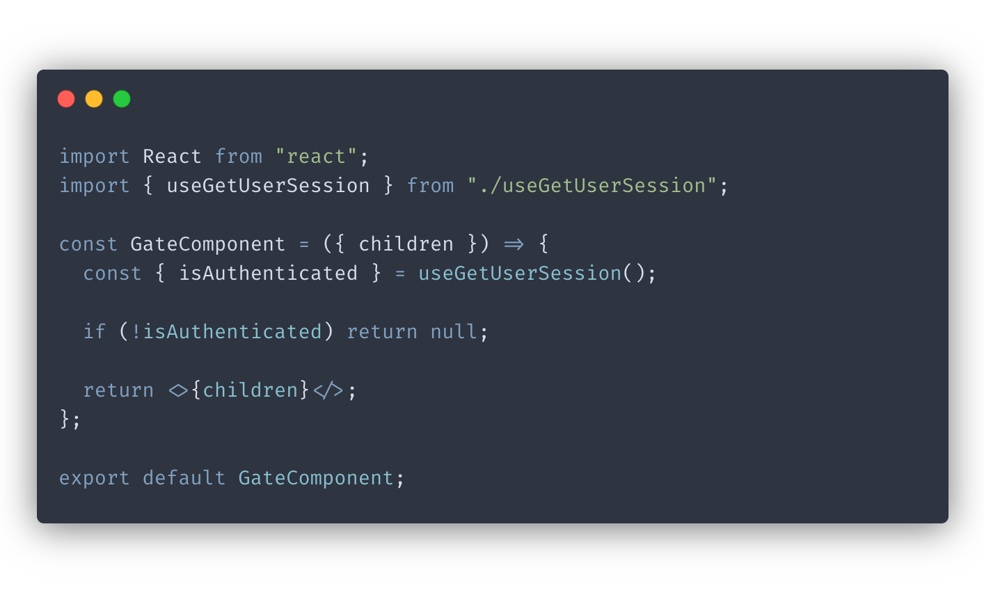 react reusable components - gating component