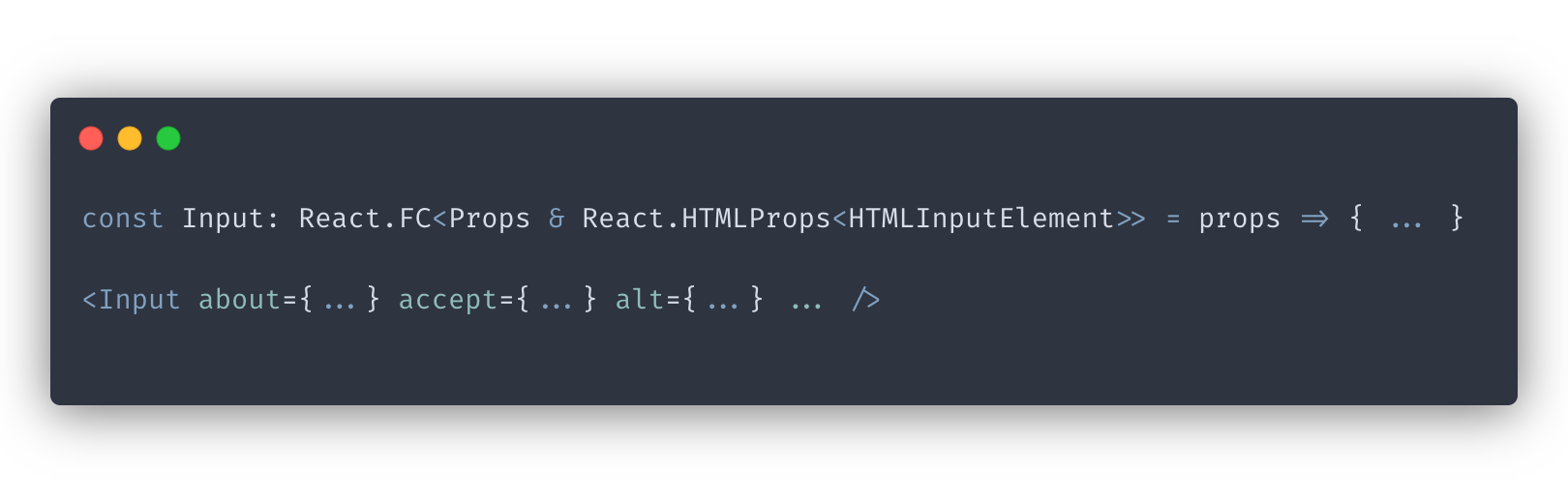 React TypeScript HTMLProps